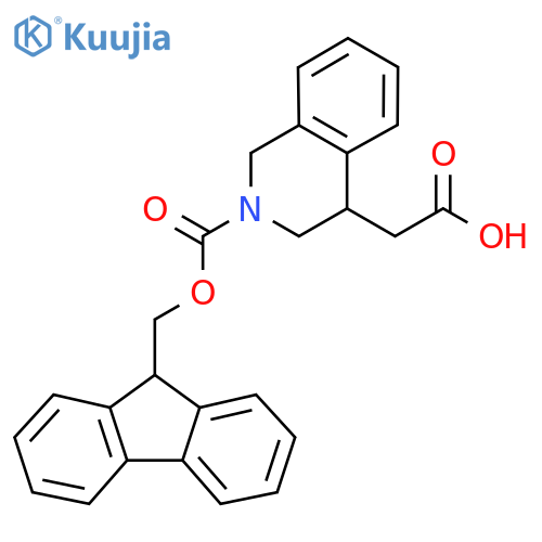2-(2-{(9H-fluoren-9-yl)methoxycarbonyl}-1,2,3,4-tetrahydroisoquinolin-4-yl)acetic acid structure