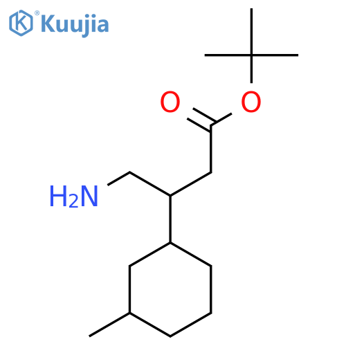 Tert-butyl 4-amino-3-(3-methylcyclohexyl)butanoate structure