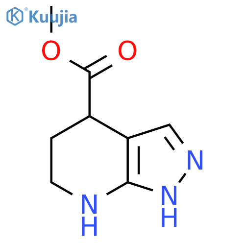methyl 1H,4H,5H,6H,7H-pyrazolo3,4-bpyridine-4-carboxylate structure