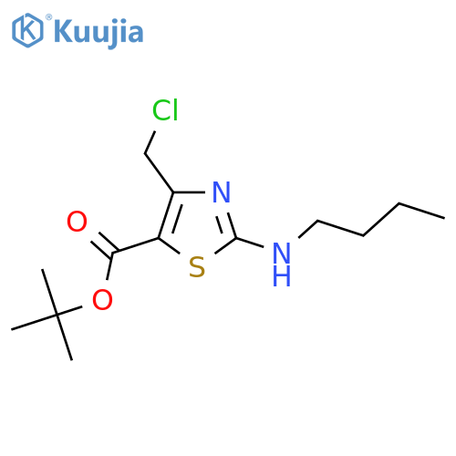 Tert-butyl 2-(butylamino)-4-(chloromethyl)-1,3-thiazole-5-carboxylate structure