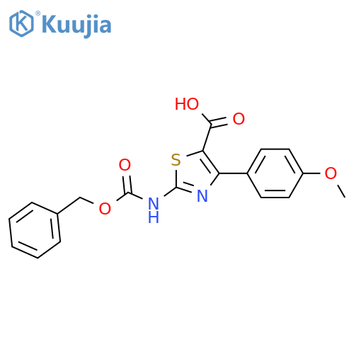 2-{(benzyloxy)carbonylamino}-4-(4-methoxyphenyl)-1,3-thiazole-5-carboxylic acid structure