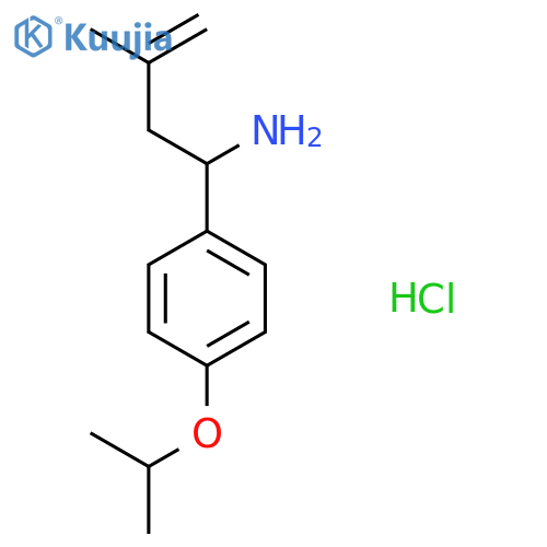 3-methyl-1-4-(propan-2-yloxy)phenylbut-3-en-1-amine hydrochloride structure