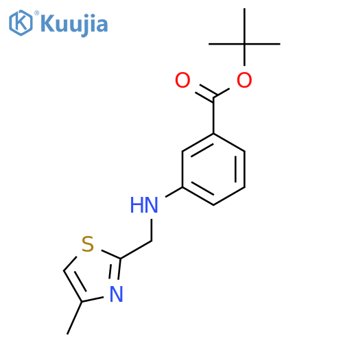 Tert-butyl 3-{[(4-methyl-1,3-thiazol-2-yl)methyl]amino}benzoate structure