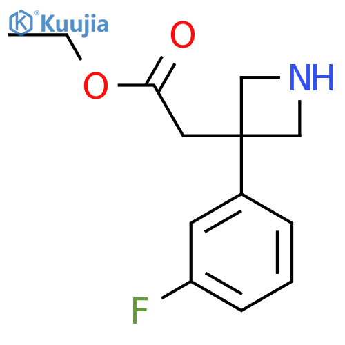 ethyl 2-3-(3-fluorophenyl)azetidin-3-ylacetate structure