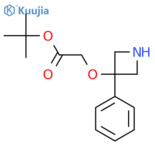 tert-butyl 2-(3-phenylazetidin-3-yl)oxyacetate structure