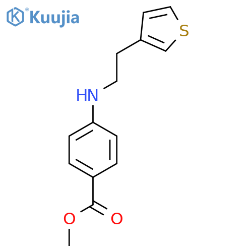 methyl 4-{2-(thiophen-3-yl)ethylamino}benzoate structure