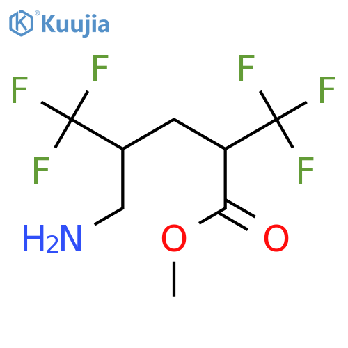 Methyl 5-amino-2,4-bis(trifluoromethyl)pentanoate structure