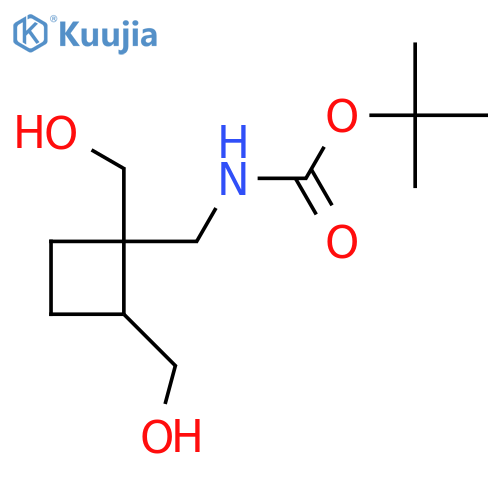 tert-butyl N-{[1,2-bis(hydroxymethyl)cyclobutyl]methyl}carbamate structure