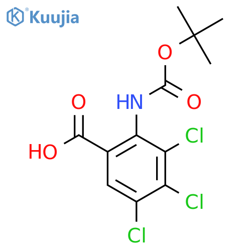 2-{(tert-butoxy)carbonylamino}-3,4,5-trichlorobenzoic acid structure