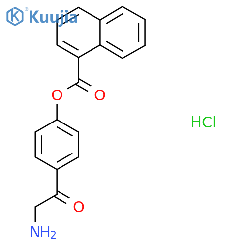 4-(2-Aminoacetyl)phenyl naphthalene-1-carboxylate hydrochloride structure