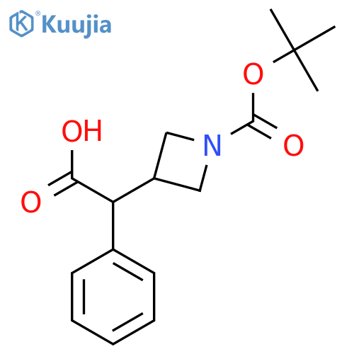 2-{1-(tert-butoxy)carbonylazetidin-3-yl}-2-phenylacetic acid structure