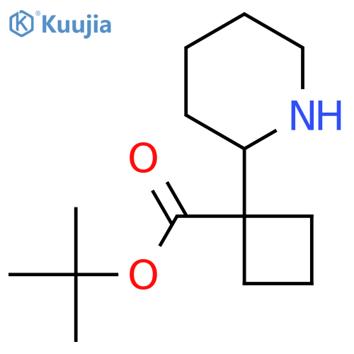 Tert-butyl 1-(piperidin-2-yl)cyclobutane-1-carboxylate structure