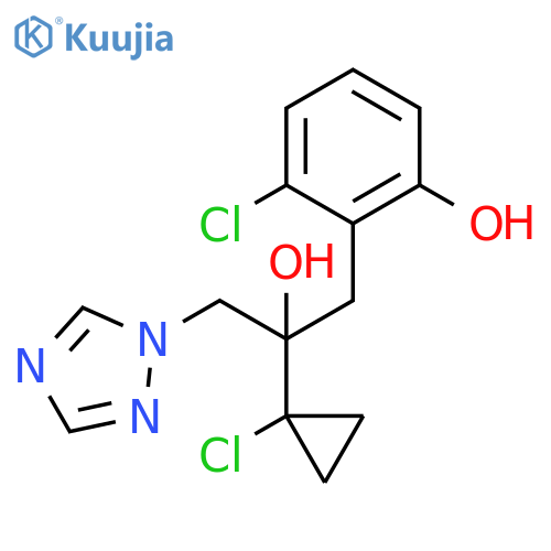 1H-1,2,4-Triazole-1-ethanol, α-(1-chlorocyclopropyl)-α-[(2-chloro-6-hydroxyphenyl)methyl]- structure