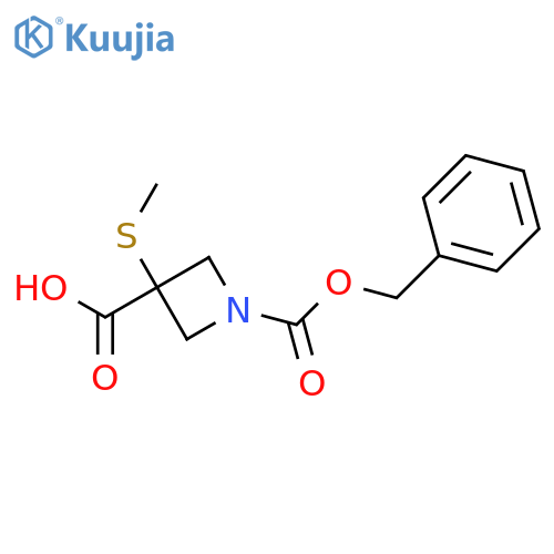 1-(benzyloxy)carbonyl-3-(methylsulfanyl)azetidine-3-carboxylic acid structure