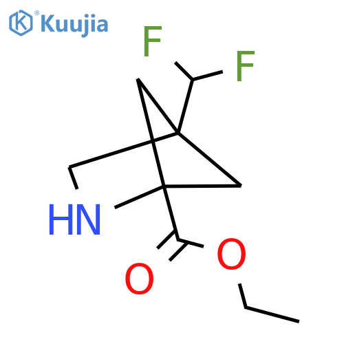 ethyl 4-(difluoromethyl)-2-azabicyclo2.1.1hexane-1-carboxylate structure
