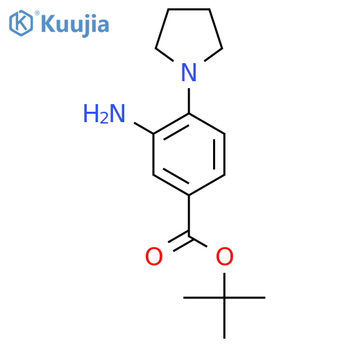 Tert-butyl 3-amino-4-(pyrrolidin-1-yl)benzoate structure