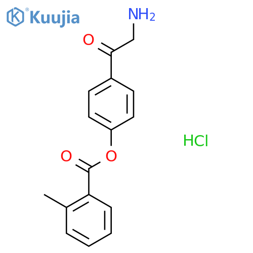 4-(2-Aminoacetyl)phenyl 2-methylbenzoate hydrochloride structure