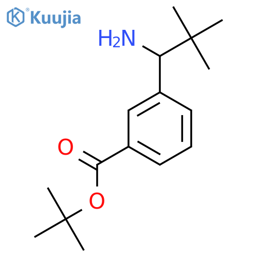 Tert-butyl 3-(1-amino-2,2-dimethylpropyl)benzoate structure