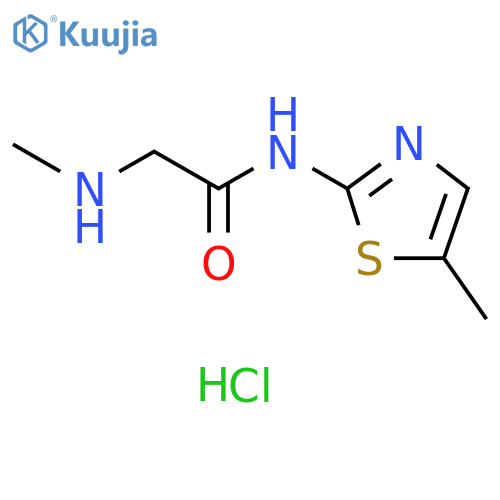 N-(5-methyl-1,3-thiazol-2-yl)-2-(methylamino)acetamide hydrochloride structure
