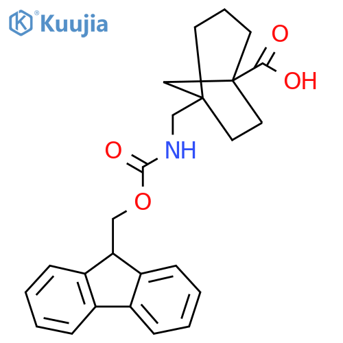 5-({(9H-fluoren-9-yl)methoxycarbonyl}amino)methylbicyclo3.2.1octane-1-carboxylic acid structure