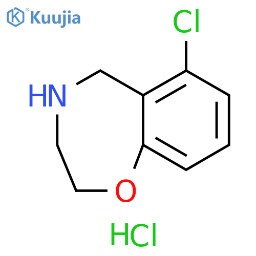 6-chloro-2,3,4,5-tetrahydro-1,4-benzoxazepine hydrochloride structure