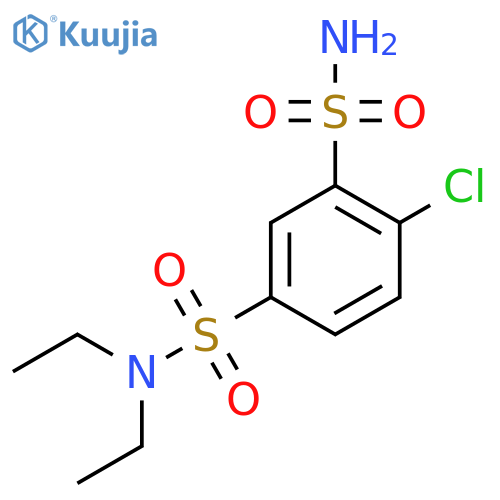 4-chloro-N1,N1-diethylbenzene-1,3-disulfonamide structure