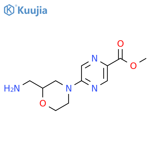 methyl 5-2-(aminomethyl)morpholin-4-ylpyrazine-2-carboxylate structure