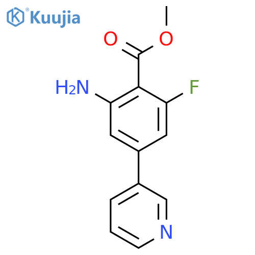 Methyl 2-amino-6-fluoro-4-(pyridin-3-yl)benzoate structure