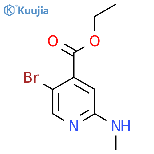 Ethyl 5-bromo-2-(methylamino)pyridine-4-carboxylate structure
