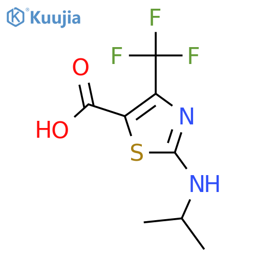 2-(propan-2-yl)amino-4-(trifluoromethyl)-1,3-thiazole-5-carboxylic acid structure