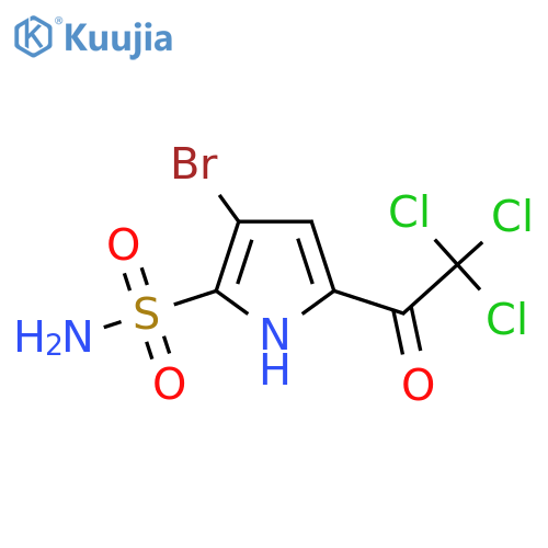 3-bromo-5-(2,2,2-trichloroacetyl)-1H-pyrrole-2-sulfonamide structure