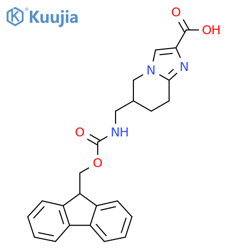 6-({(9H-fluoren-9-yl)methoxycarbonyl}amino)methyl-5H,6H,7H,8H-imidazo1,2-apyridine-2-carboxylic acid structure