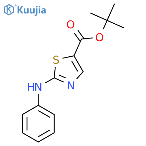 Tert-butyl 2-(phenylamino)-1,3-thiazole-5-carboxylate structure