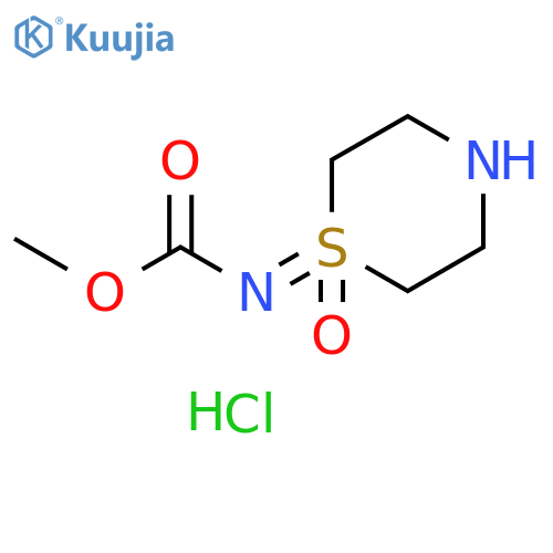 methyl N-(1-oxo-1lambda6-thiomorpholin-1-ylidene)carbamate hydrochloride structure