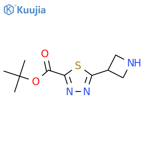Tert-butyl 5-(azetidin-3-yl)-1,3,4-thiadiazole-2-carboxylate structure
