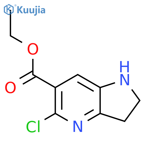 ethyl 5-chloro-1H,2H,3H-pyrrolo3,2-bpyridine-6-carboxylate structure
