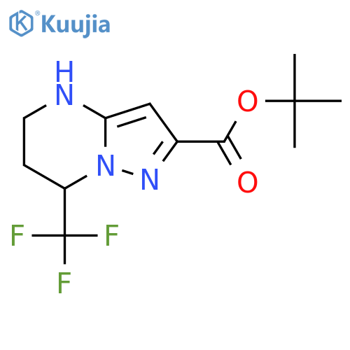 tert-butyl 7-(trifluoromethyl)-4H,5H,6H,7H-pyrazolo1,5-apyrimidine-2-carboxylate structure