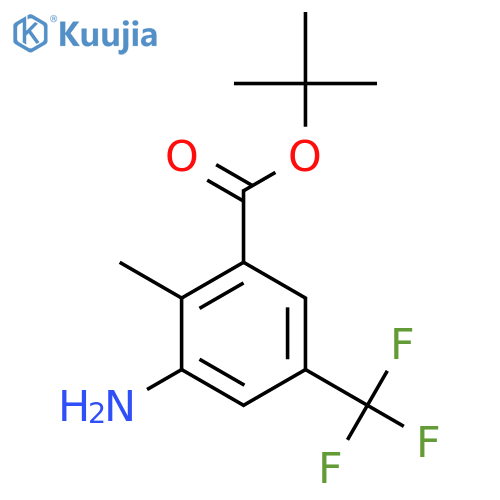 Tert-butyl 3-amino-2-methyl-5-(trifluoromethyl)benzoate structure
