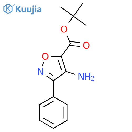 Tert-butyl 4-amino-3-phenyl-1,2-oxazole-5-carboxylate structure