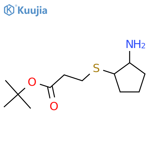tert-butyl 3-(2-aminocyclopentyl)sulfanylpropanoate structure