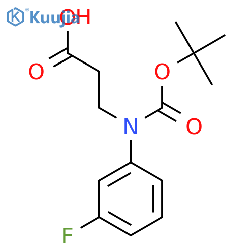3-{(tert-butoxy)carbonyl(3-fluorophenyl)amino}propanoic acid structure