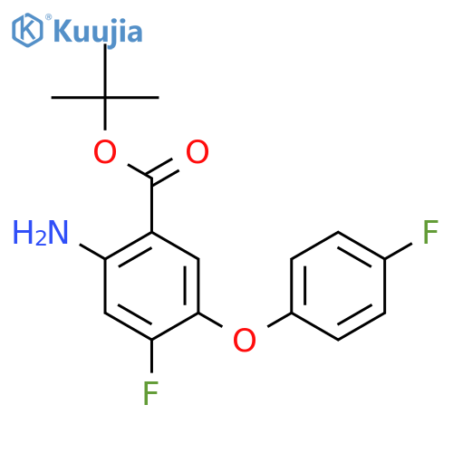 Tert-butyl 2-amino-4-fluoro-5-(4-fluorophenoxy)benzoate structure