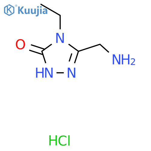 3-(aminomethyl)-4-ethyl-4,5-dihydro-1H-1,2,4-triazol-5-one hydrochloride structure