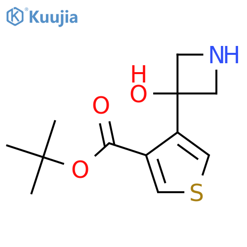 Tert-butyl 4-(3-hydroxyazetidin-3-yl)thiophene-3-carboxylate structure