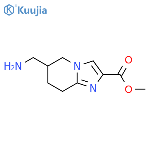 methyl 6-(aminomethyl)-5H,6H,7H,8H-imidazo1,2-apyridine-2-carboxylate structure