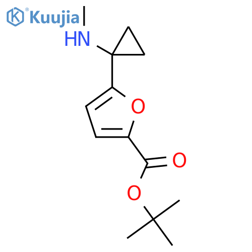 tert-butyl 5-1-(methylamino)cyclopropylfuran-2-carboxylate structure