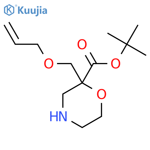 tert-butyl 2-(prop-2-en-1-yloxy)methylmorpholine-2-carboxylate structure