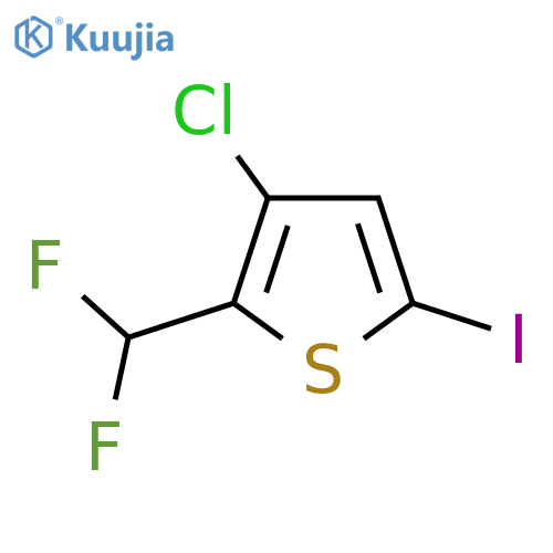 3-Chloro-2-(difluoromethyl)-5-iodothiophene structure
