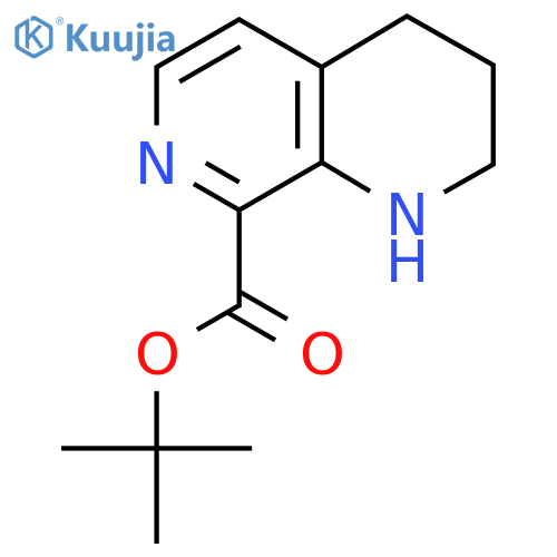 Tert-butyl 1,2,3,4-tetrahydro-1,7-naphthyridine-8-carboxylate structure