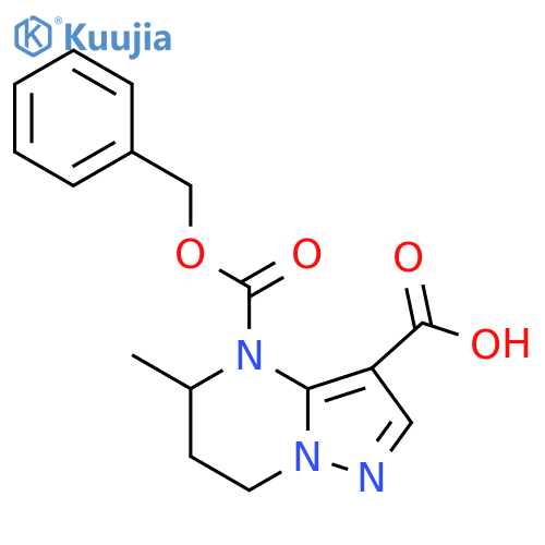 4-(benzyloxy)carbonyl-5-methyl-4H,5H,6H,7H-pyrazolo1,5-apyrimidine-3-carboxylic acid structure